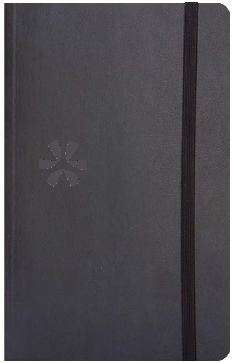 Moleskine notebook - black - lined with small  embossed logo 48/crt 