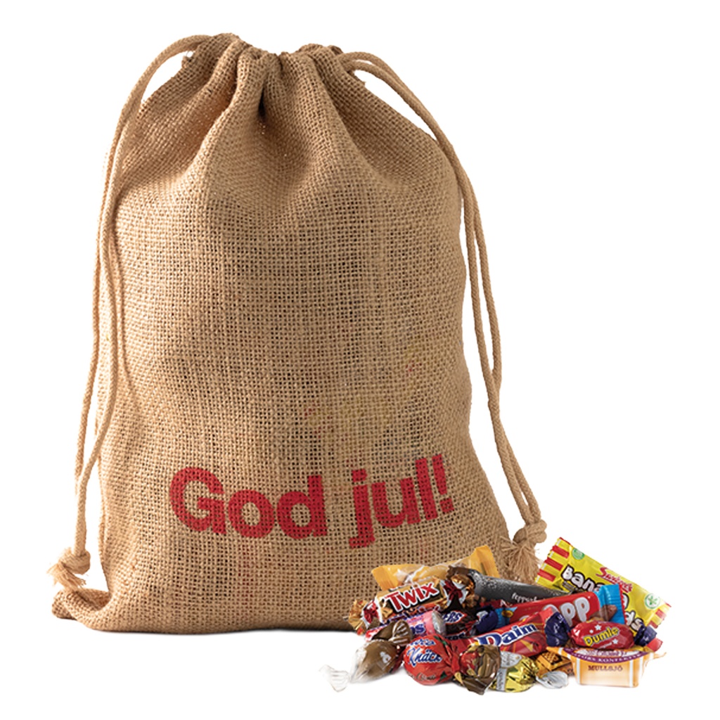 Jutesäck inslaget godis 900g