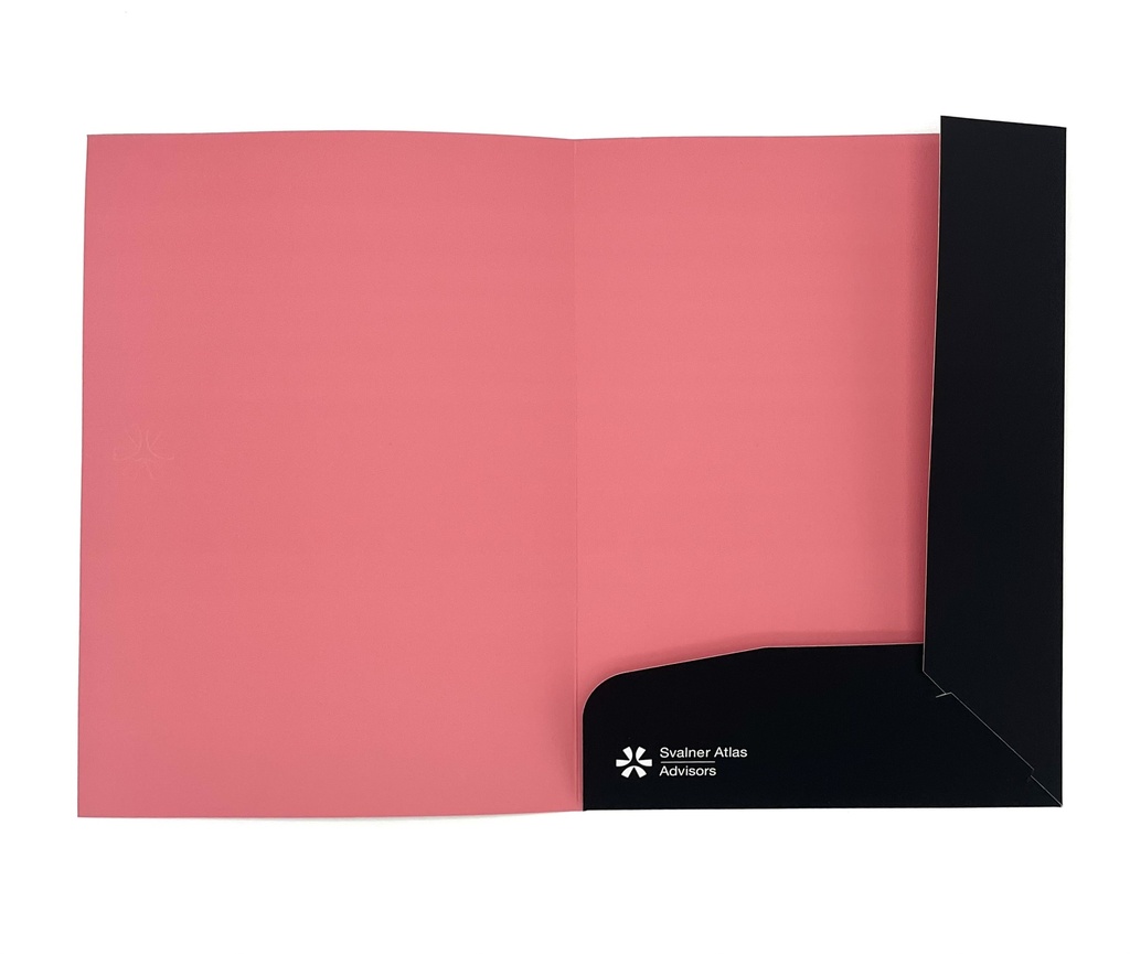 Cardboard folder for A4 pappers with logo