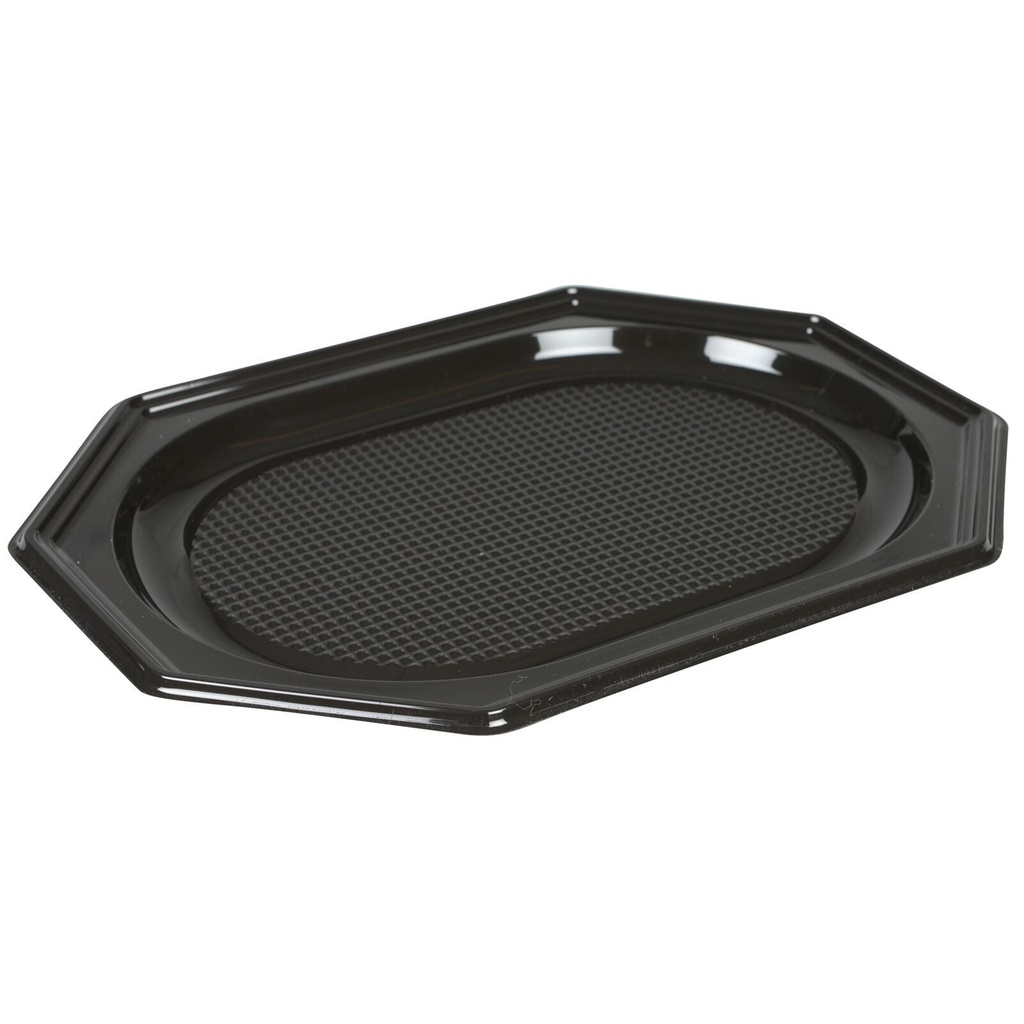Serveringsfat 25x35x2 cm svart RPET 10-pack