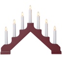 Adventsljusstake Ada 7 ljuskällor röd