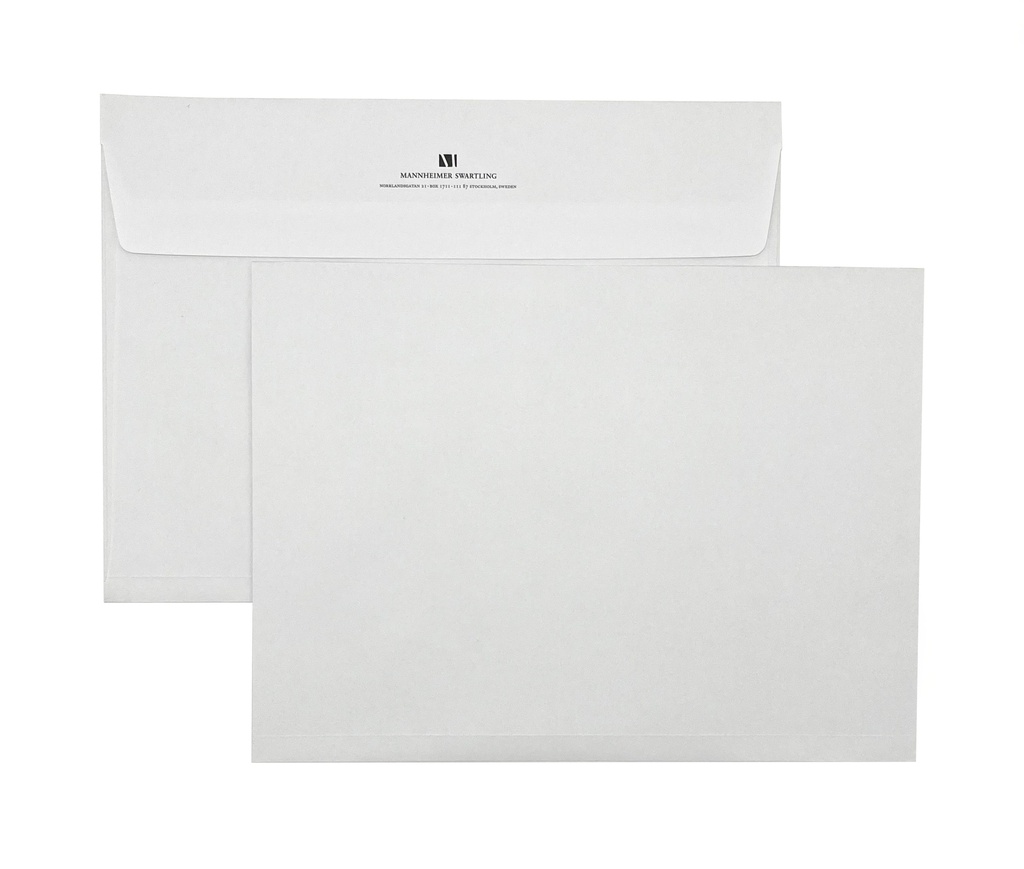 Kuvert B4 Bälgkuvert TKR MSA svart tryck 0+1 svart 200st/fp förbrukning 813001 Sober