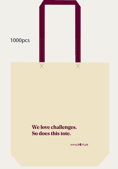 Bomullskasse special med tjockare tyg och tryckt logo