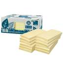 Notisblock Recycled 75x125 mm gul 12-pack
