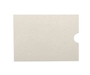 Sleeve kuvert 150x108mm för A6 kort, vit med präglad logo 50st/fp