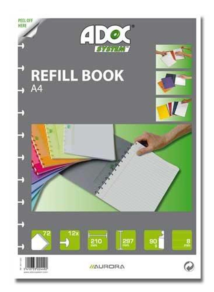 Refill ADOC A4 linjerat
