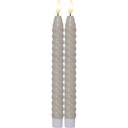Antikljus LED 2-pack Swirl Beige