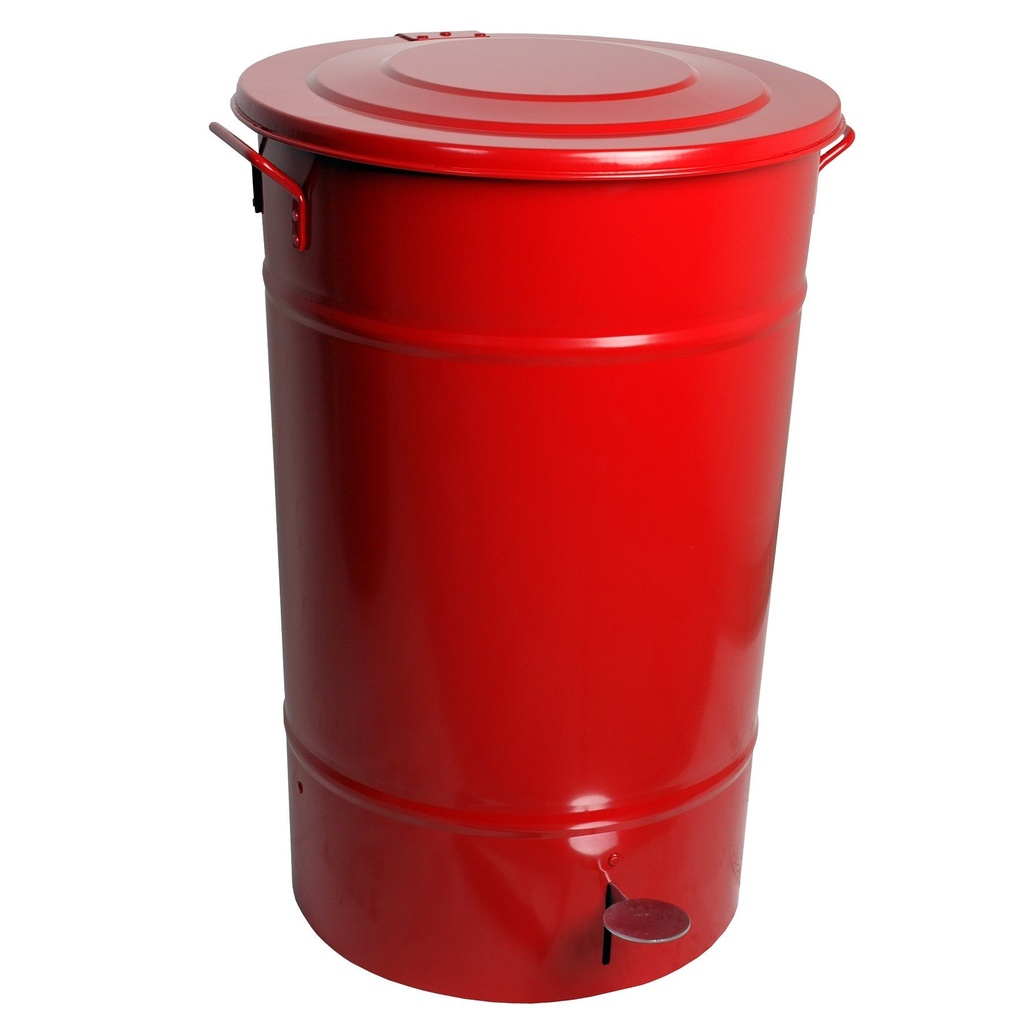 Avfallstunna Greger lock/pedal 70 liter röd