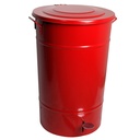 Avfallstunna Greger lock/pedal 70 liter röd