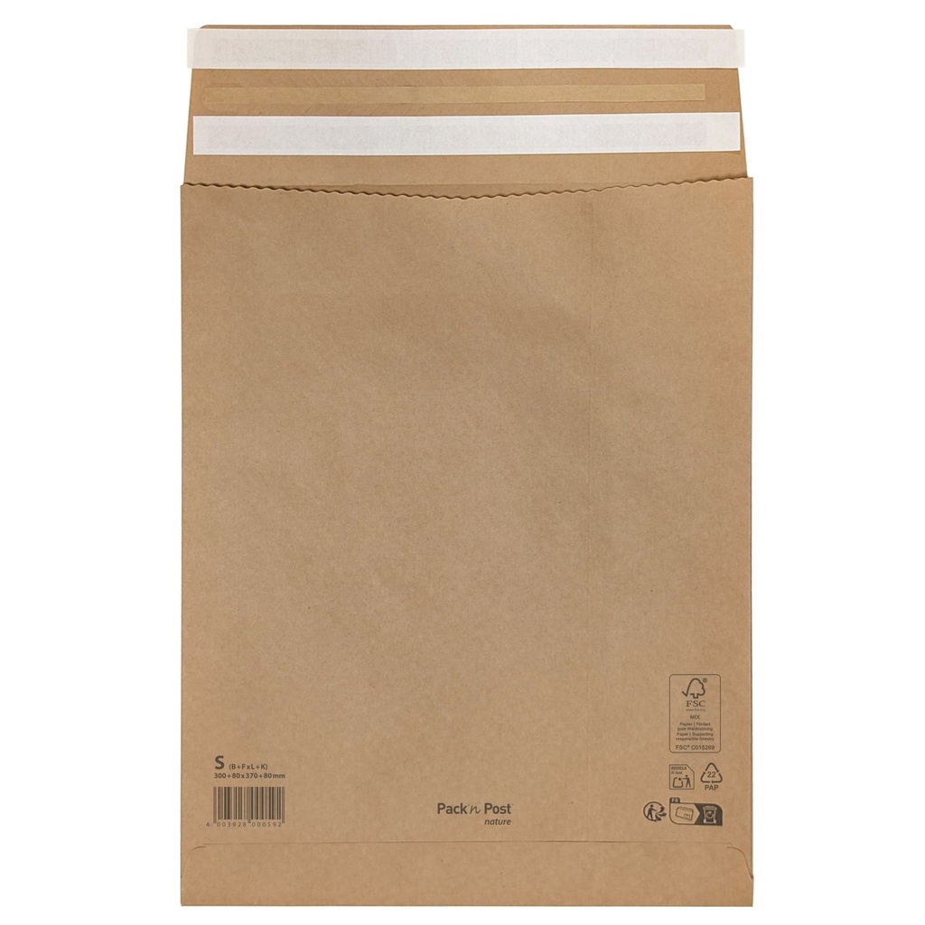 E-handelspåse papper S 250-pack