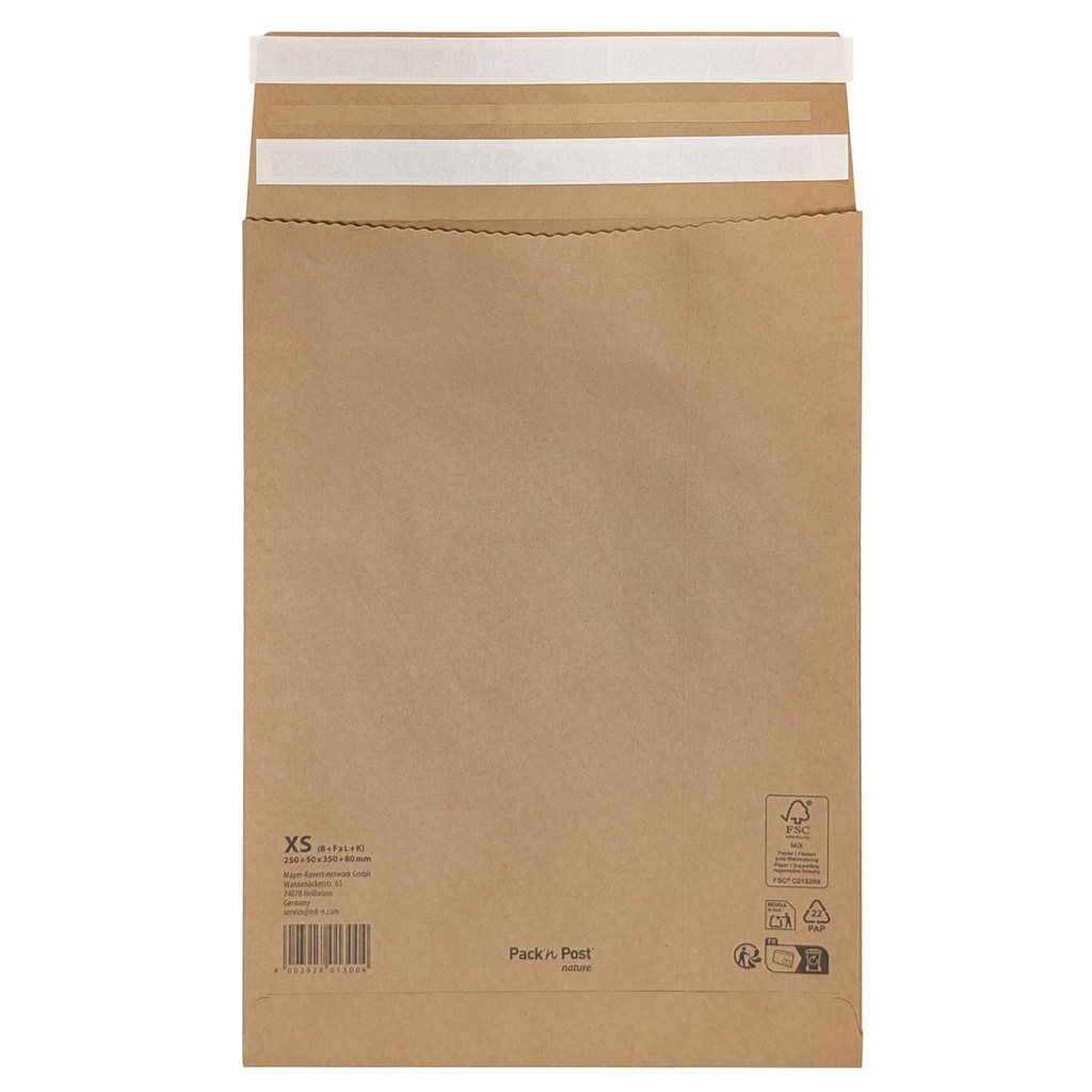 E-handelspåse papper XS 250-pack