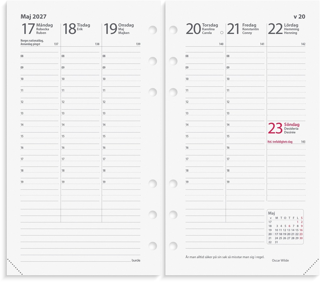 Kalender Regent Interplano XL 2027 Burde