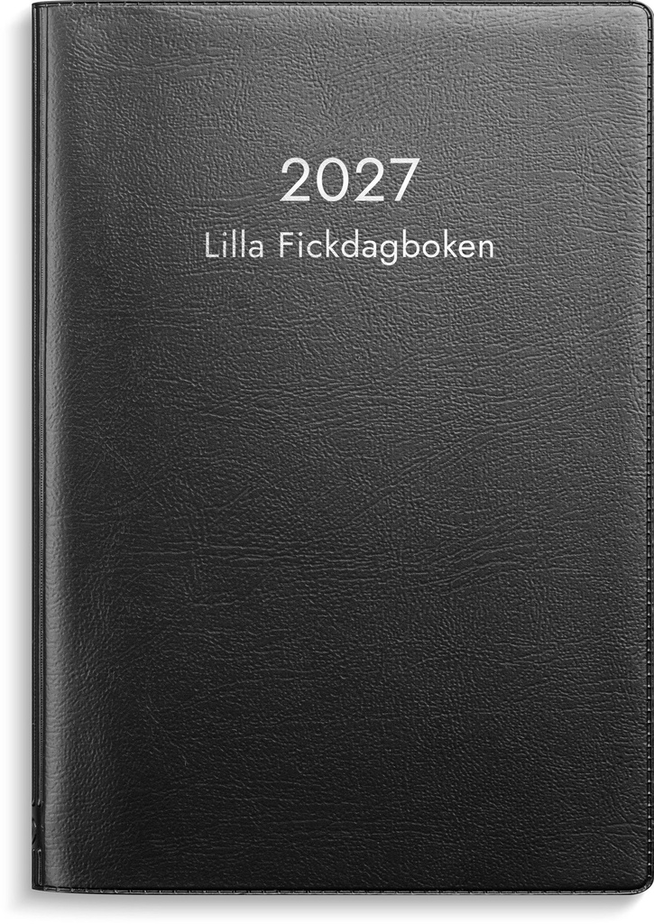 Lilla Fickdagboken 2027 svart plast Burde