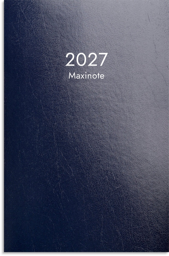 Kalender Maxinote 2027 blå kartong Burde