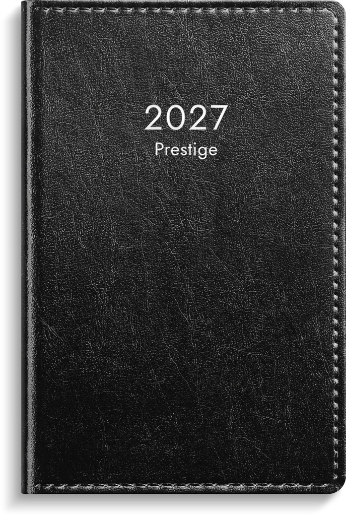 Kalender 2027 Prestige svart konstläder Burde