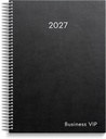 Kalender 2027 Business VIP svart konstläder Burde
