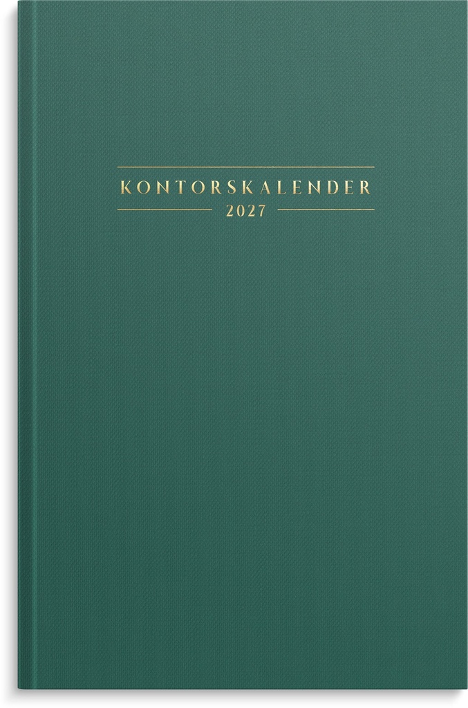Kontorskalender 2027 grön Burde