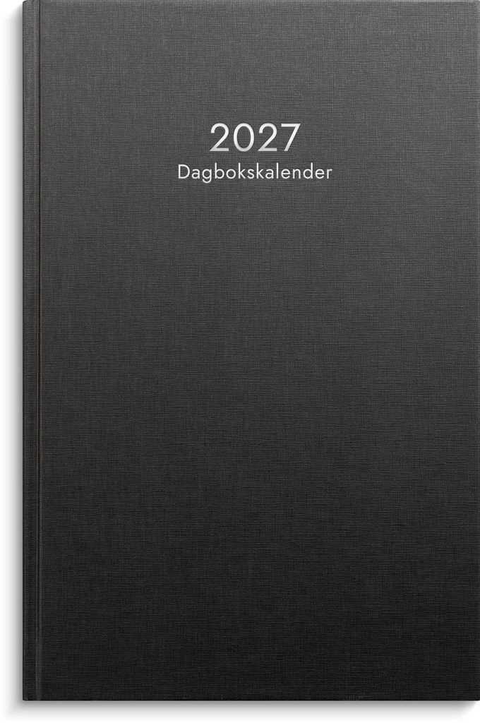 Dagbokskalender 2027 svart Burde