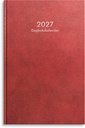 Dagbokskalender 2027 rött konstläder Burde