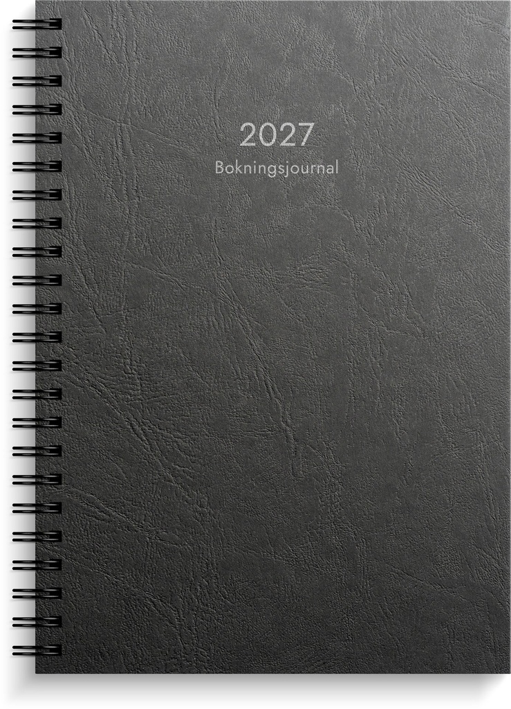 Bokningsjournalen 2027 svart kartong Burde