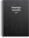 Noteringskalendern 2027 svart konstläder Burde