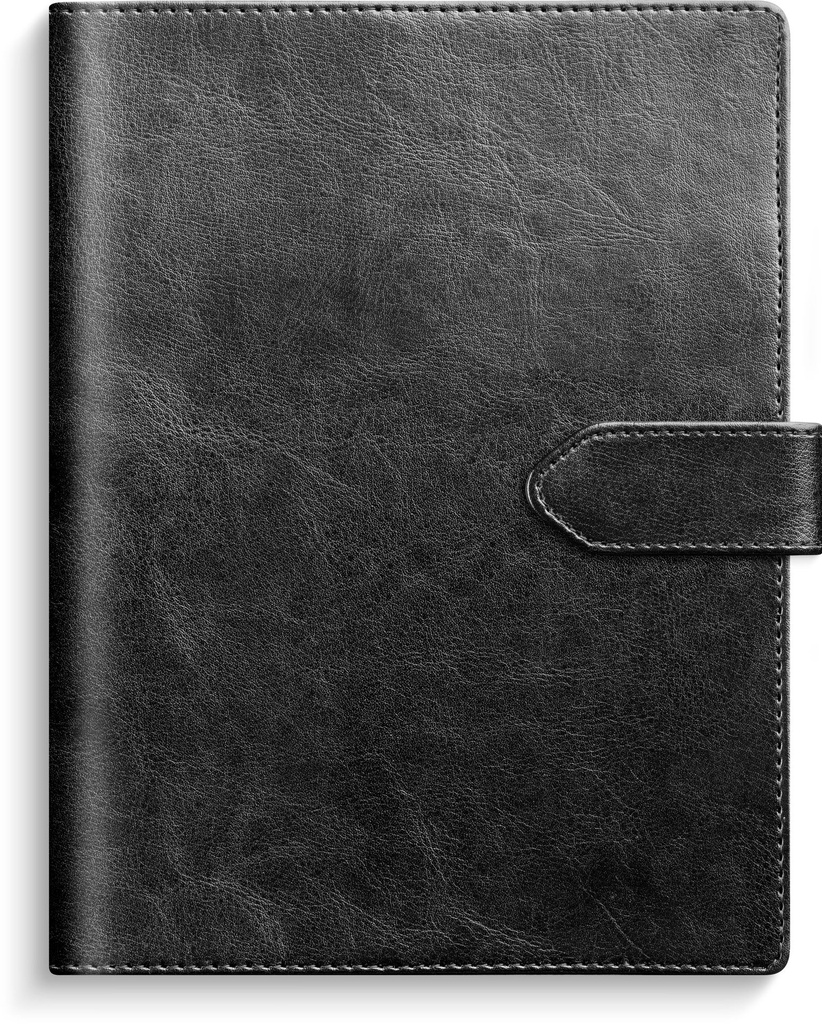 Kalender 2027 Weekly A5 svart konstläder