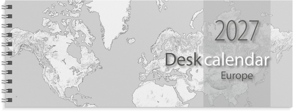 Desk calendar Europe 2027 Burde