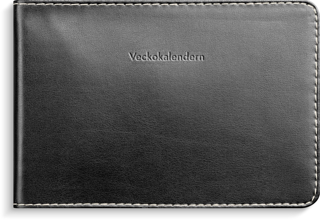 Veckokalendern 2027 svart konstläder Burde