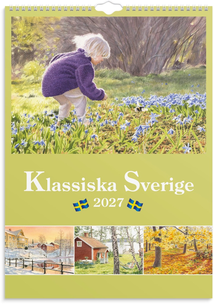 Väggkalender 2027 Klassiska Sverige Burde