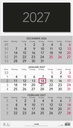 Väggkalender 2027 Triplaner Elegant Burde