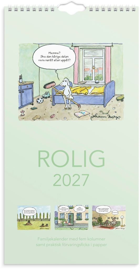 Familjekalender Rolig 2027 Burde