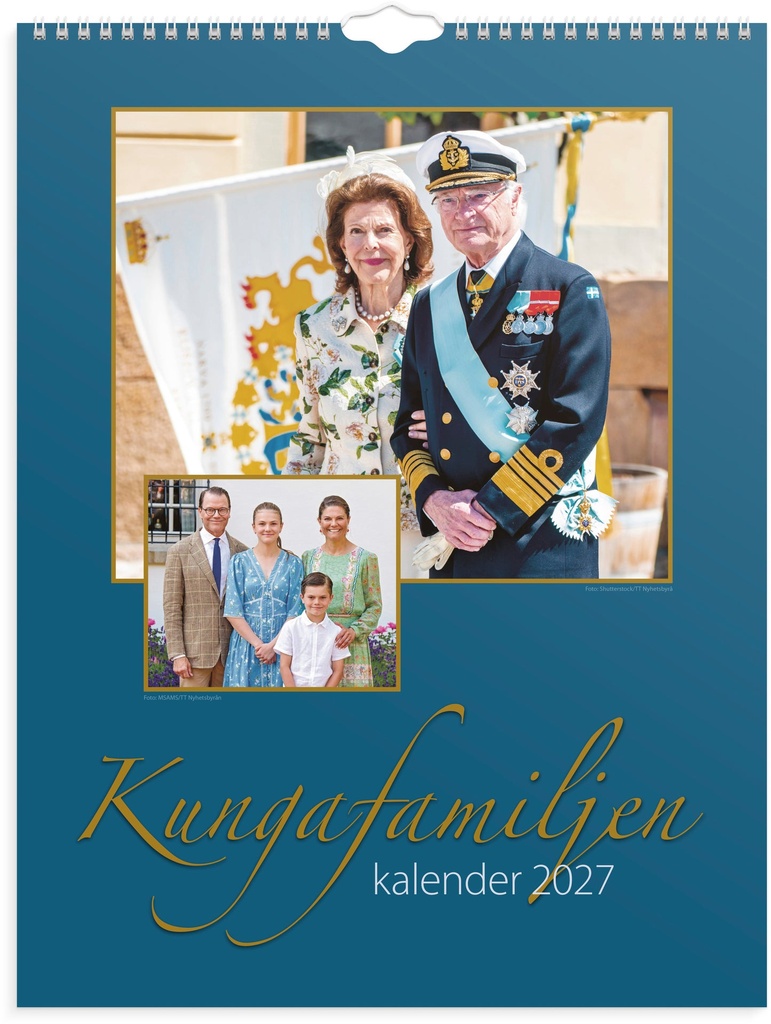 Väggkalender Kungafamiljen 2027 Burde