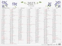 Väggblad 2027 14-månader Burde