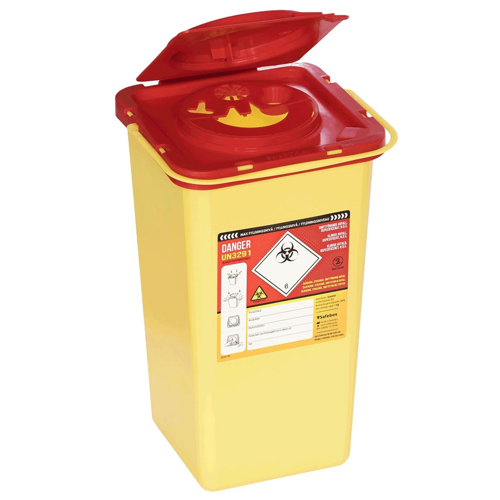 Kanylburk Safebox 1 liter gul