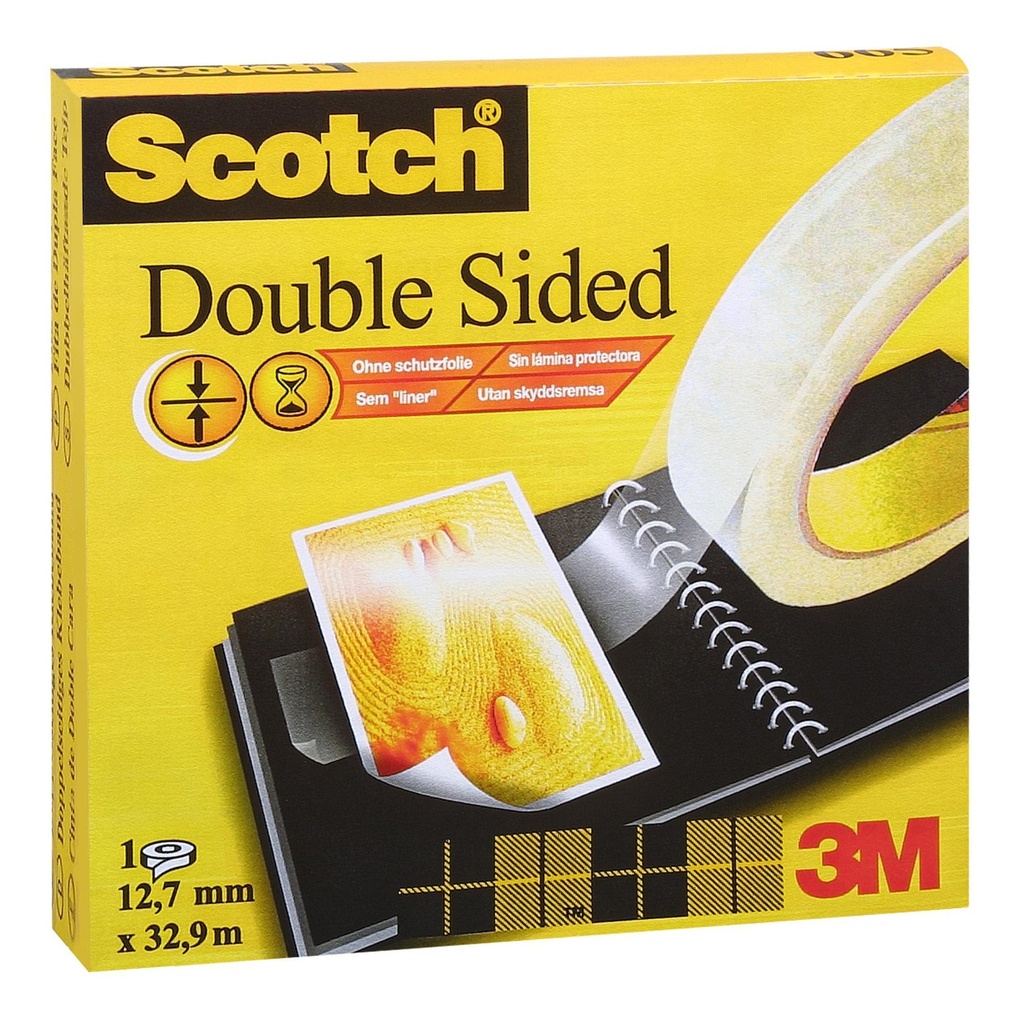 Tejp 3M 665 dubbelhäftande 33 m x 12 mm