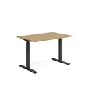 Skrivbord el 120x80 cm Ek/Svart
