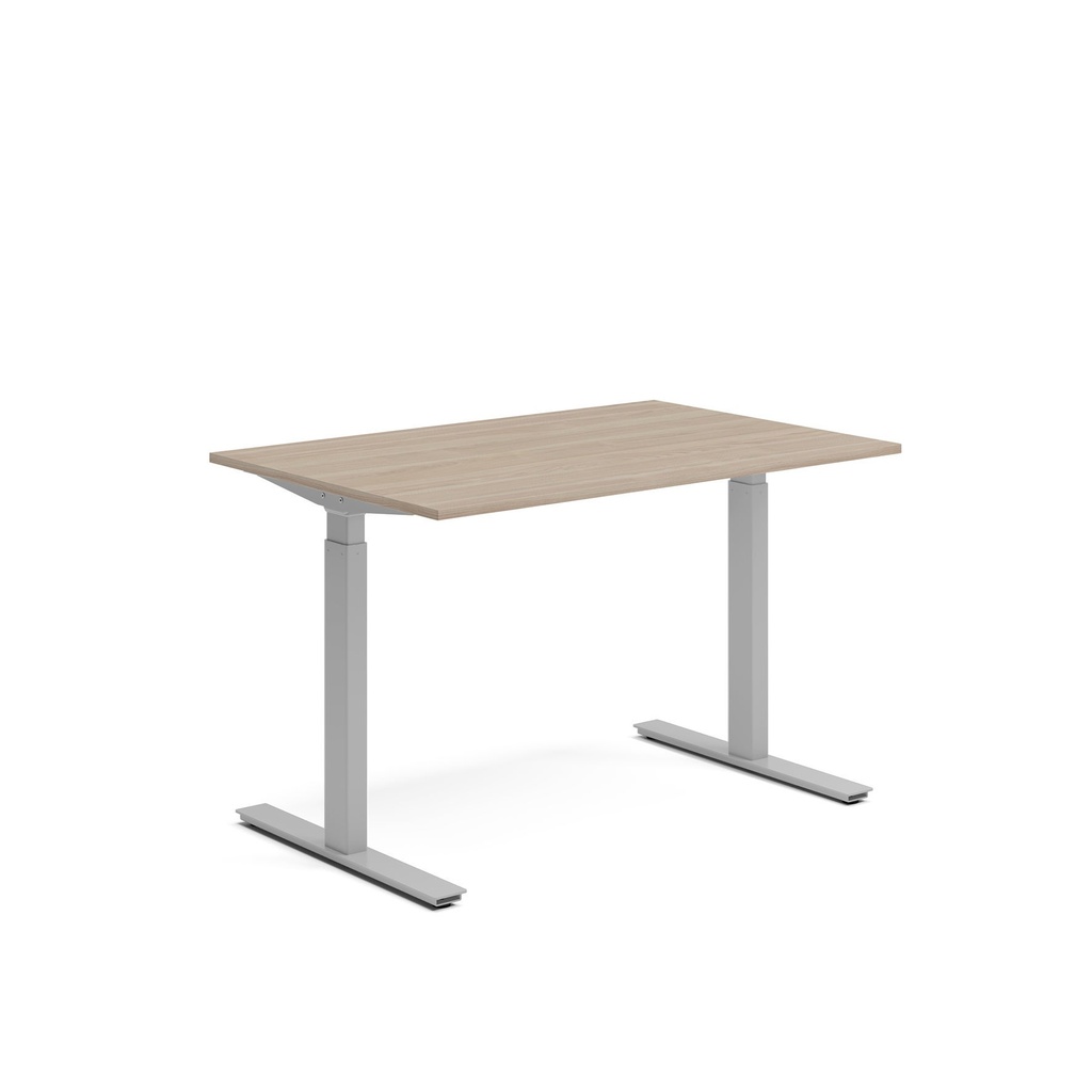 Skrivbord el 120x80 cm Vit ask/Silver