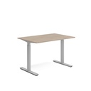 Skrivbord el 120x80 cm Vit ask/Silver