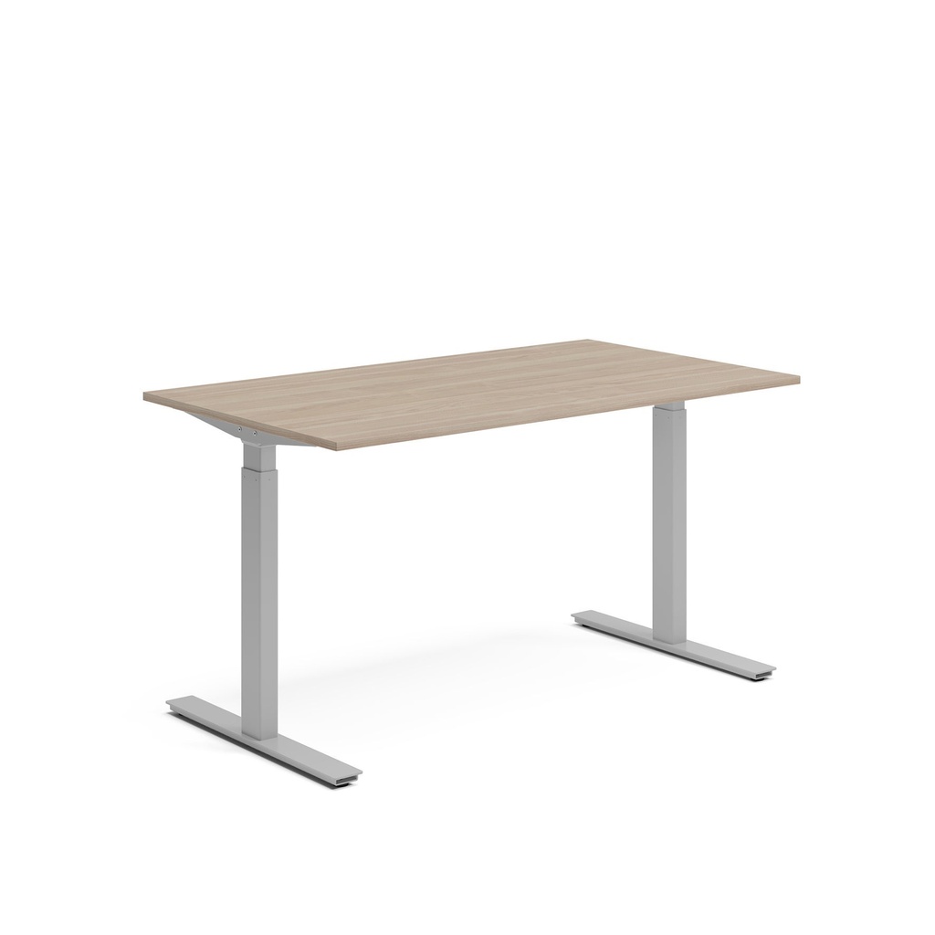 Skrivbord el 140x80 cm Vit ask/Silver