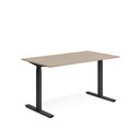 Skrivbord el 140x80 cm Vit ask/Svart