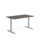Skrivbord el 140x80 cm Mörk ask/Silver