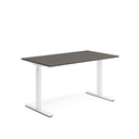 Skrivbord el 140x80 cm Mörk ask/Vit