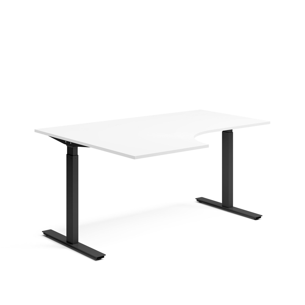 Skrivbord el vänster 80x160 cm Vit/Svart