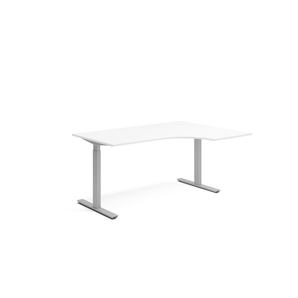 Skrivbord el höger 80x160 cm Vit/Silver
