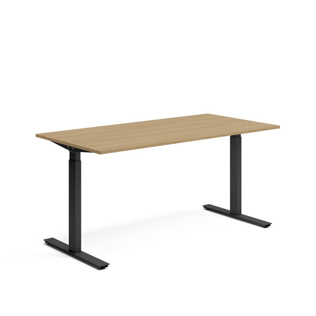 Skrivbord el 160x80 cm Ek/Svart