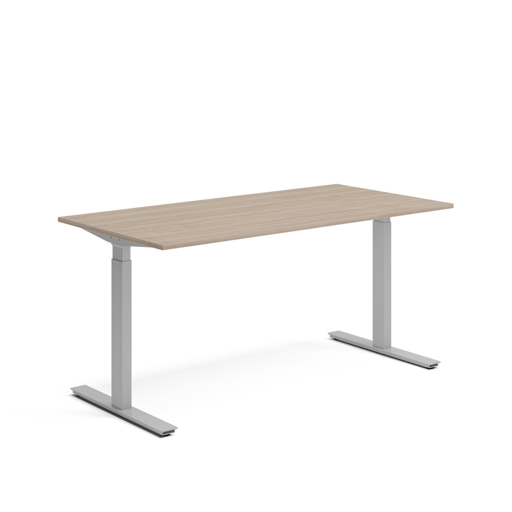 Skrivbord el 160x80 cm Vit ask/Silver