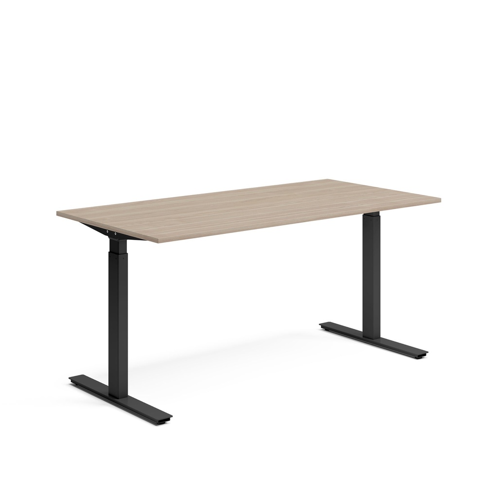Skrivbord el 160x80 cm Vit ask/Svart