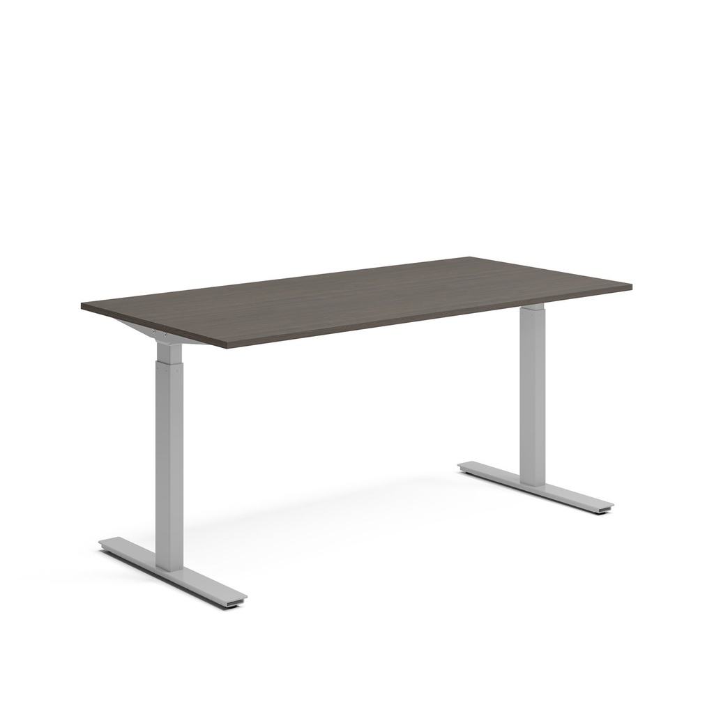 Skrivbord el 160x80 cm Mörk ask/Silver