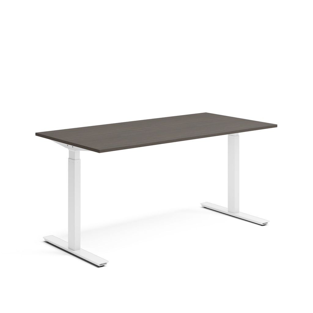 Skrivbord el 160x80 cm Mörk ask/Vit