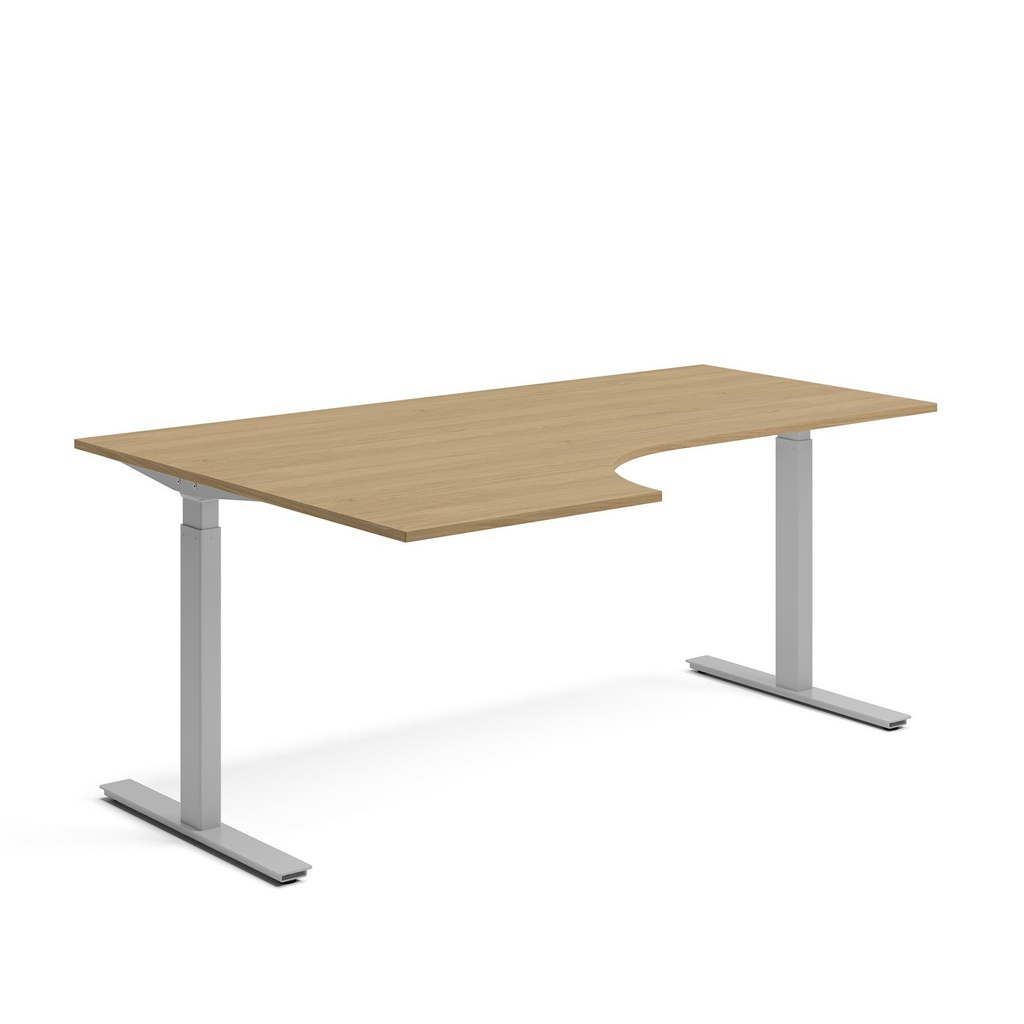 Skrivbord el vänster 80x180 cm Ek/Silver